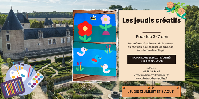 Atelier collage au Château de Chamerolles