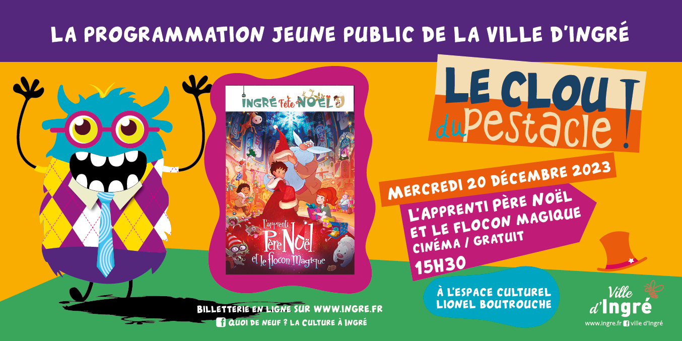 L’Apprenti Père Noël et le flocon magique, cinéma en famille Espace Culturel Lionel Boutrouche, Ingré