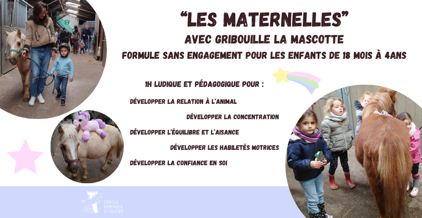 "Les Maternelles " : Baby-poney au Cercle Hippique d'Olivet