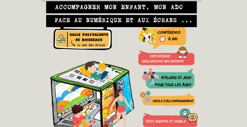"Accompagner mon enfant, mon ado face au numérique et aux écrans", à Boisseaux