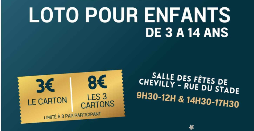 Loto pour enfants à la salle des fêtes de Chevilly Loto pour enfants à la salle des fêtes de Chevilly