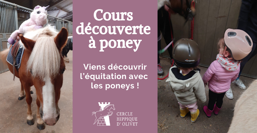 Cours découverte à Poney avec le Cercle Hippique d'Olivet