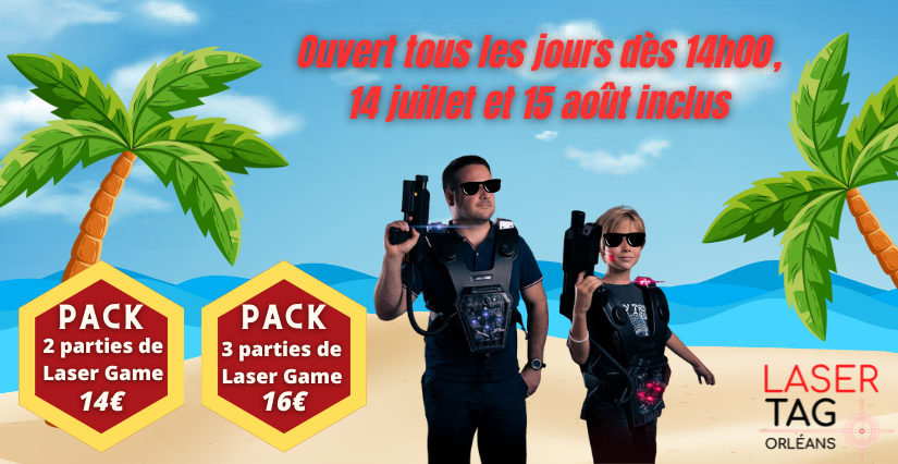 Cet été, Laser Tag Orléans est ouvert tous les jours !