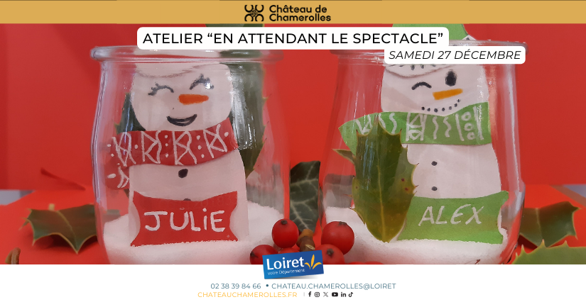 Réalise une carte Bonhomme de Neige : atelier enfant "en attendant le spectacle" au Château de Chamerolles Réalise une carte Bonhomme de Neige : atelier enfant "en attendant le spectacle" au Château de Chamerolles