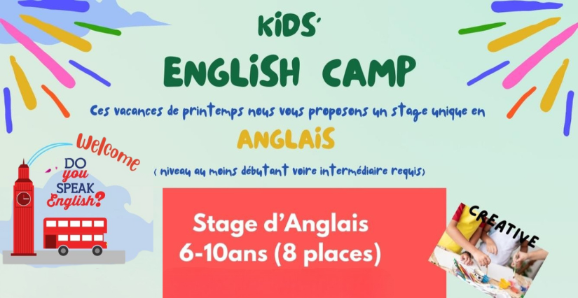 Kid's english camp : stage enfant d'anglais avec Kréatelier Orléans