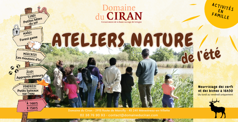 Activités Nature en Famille au Domaine du Ciran