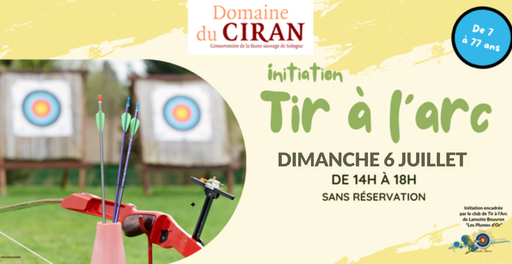 Initiation au tir à l’arc au Domaine du Ciran