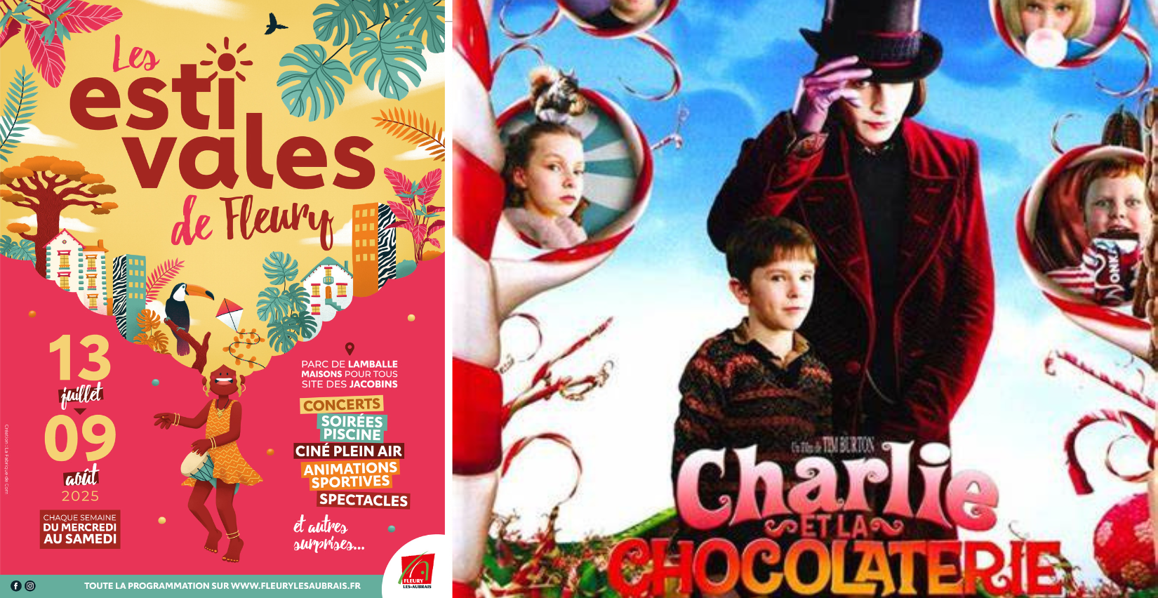 Ciné plein air "Charlie et la Chocolaterie" – Projection gratuite à Fleury‑les‑Aubrais