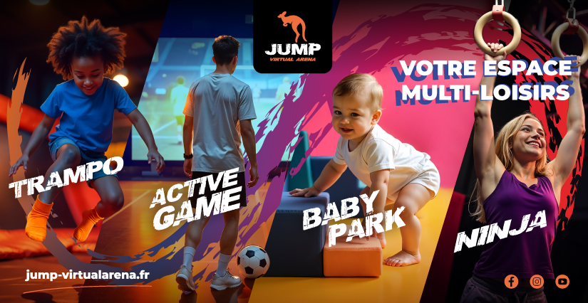 JUMP VIRTUAL ARENA à Orléans : trampolines, jeux interactifs, espace Ninja et arcade