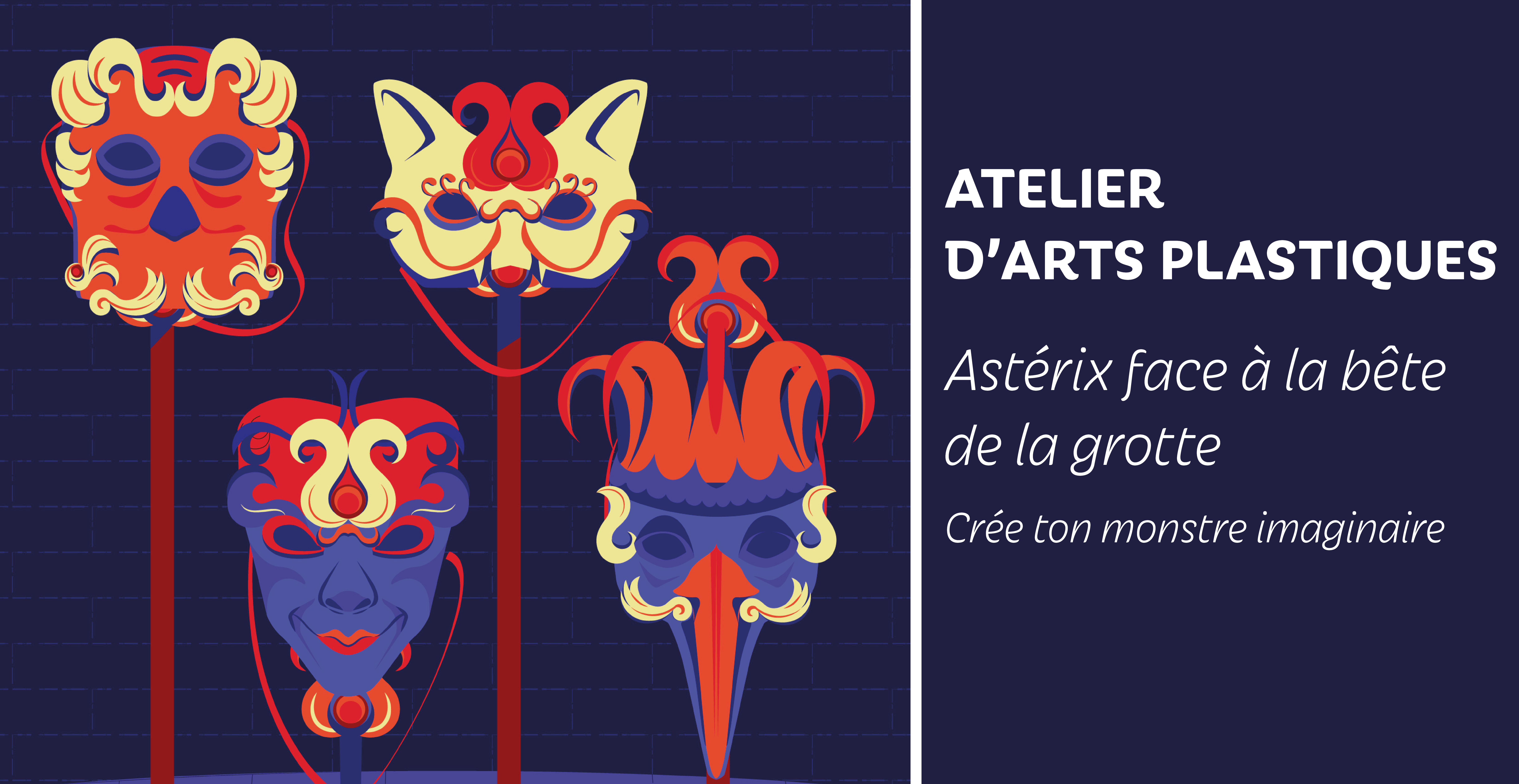Atelier arts plastiques : Astérix face à la bête de la grotte – Médiathèque de Saint-Jean-de-Braye