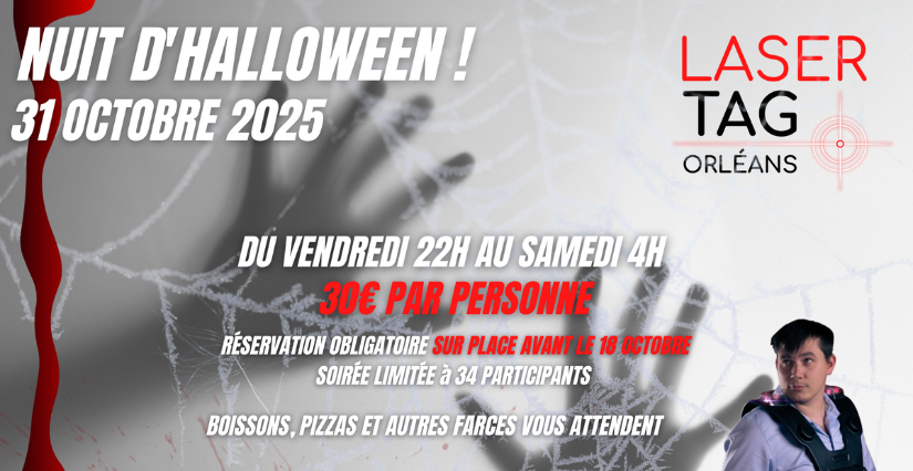 Nuit d'Halloween chez Laser Tag Orléans