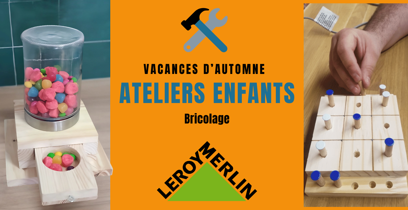 Atelier de bricolage enfant des vacances d'automne chez Leroy Merlin