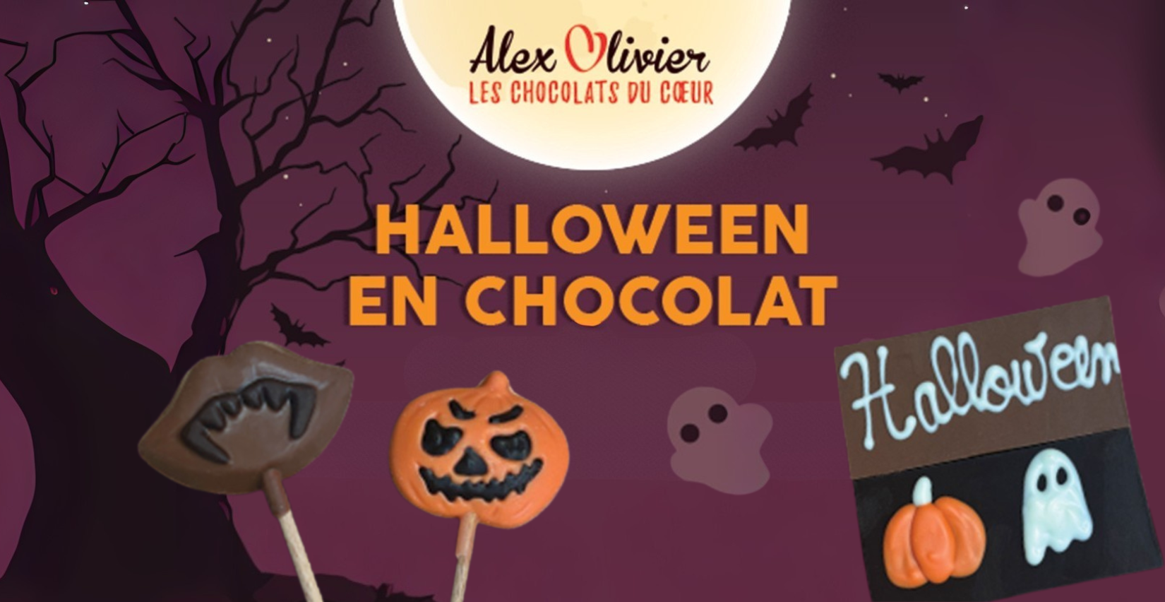 Halloween en chocolat à la Chocolaterie Alex Olivier (Neuville-aux-Bois)