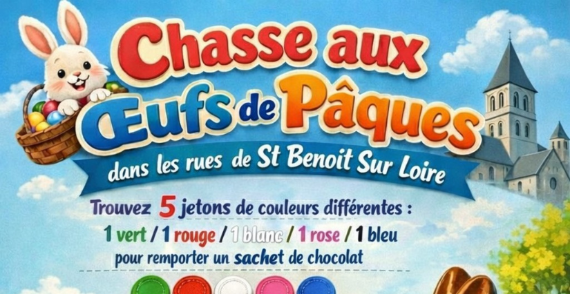 Chasse aux oeufs de Pâques - Saint-Benoit-sur-Loire