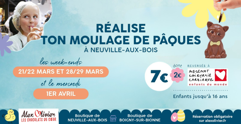 Ateliers Solidaires de Pâques à la chocolaterie Alex Olivier