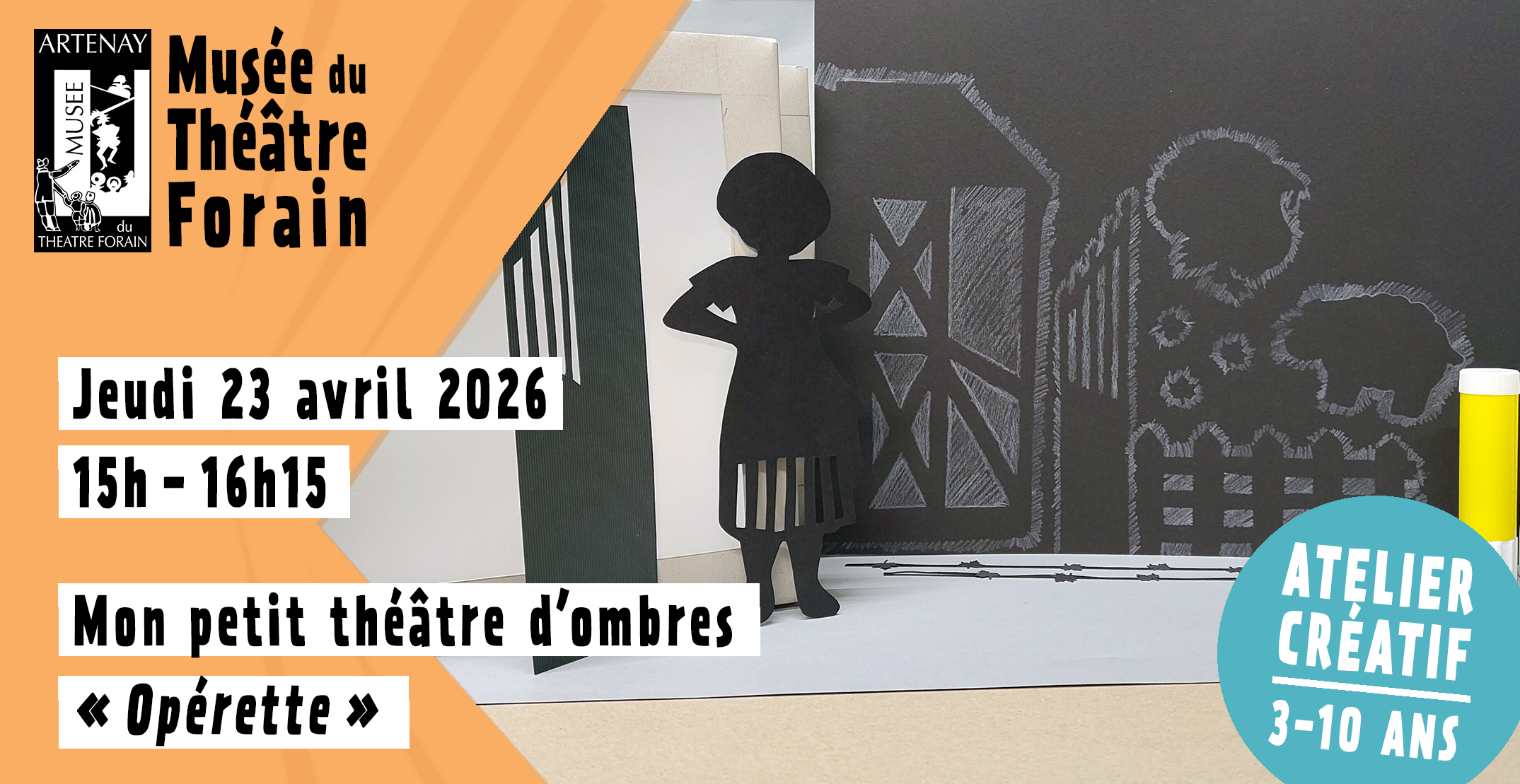 Atelier créatif – Mon petit théâtre d’ombres « Opérette » au Musée du Théâtre Forain à Artenay