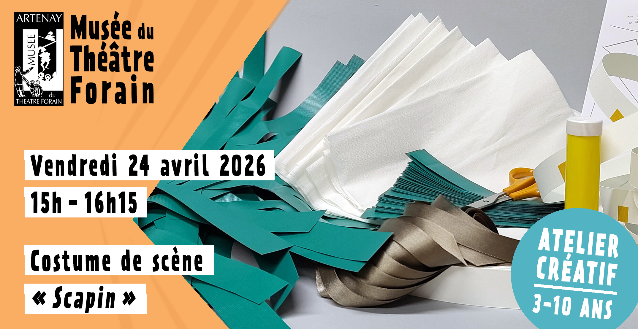 Atelier créatif – Costume de scène « Scapin » au Musée du Théâtre Forain à Artenay