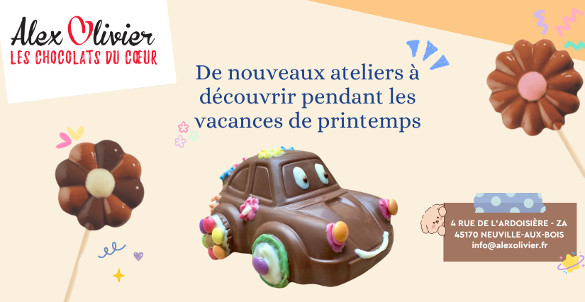 Visites et ateliers du printemps à la chocolaterie Alex Olivier