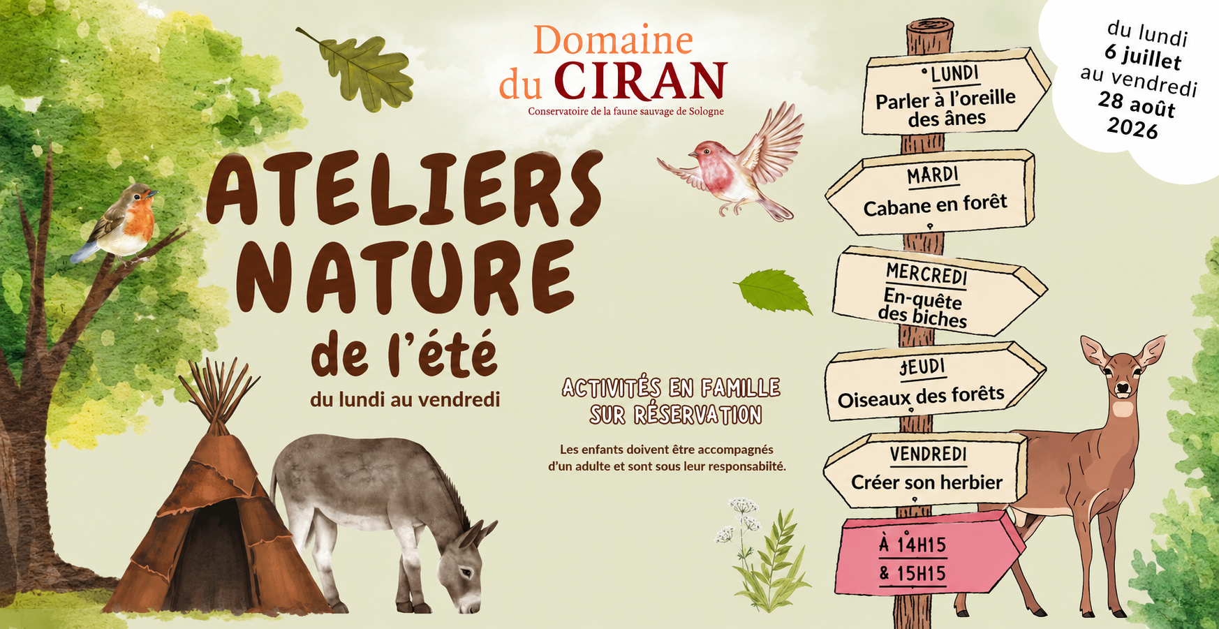 Ateliers Nature en Famille au Domaine du Ciran