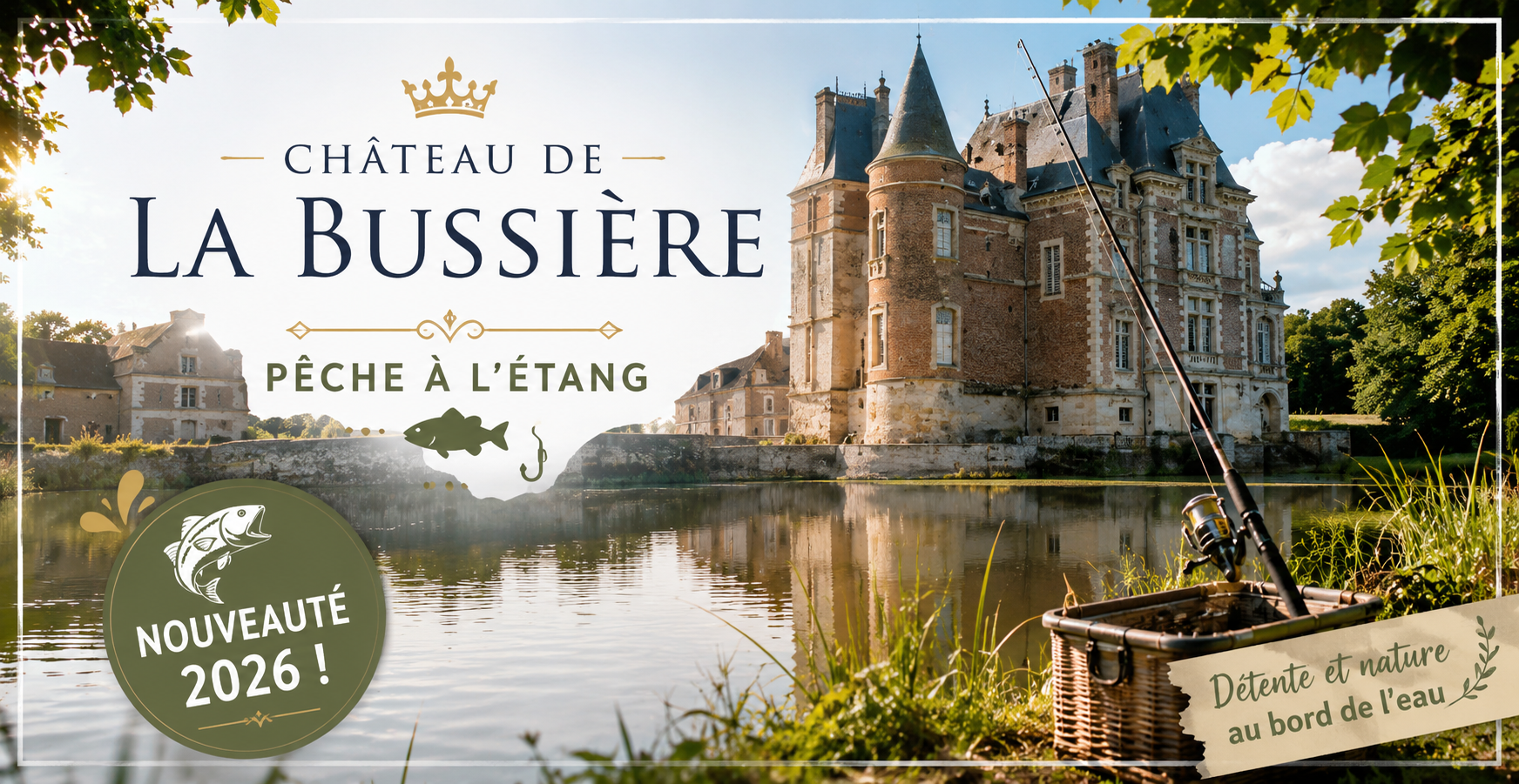 Pêche à l'étang du Château de La Bussière