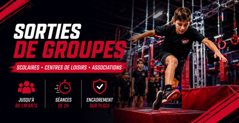 Ninja Park Arena : sortie sportive pour groupes d'enfants près d'Orléans