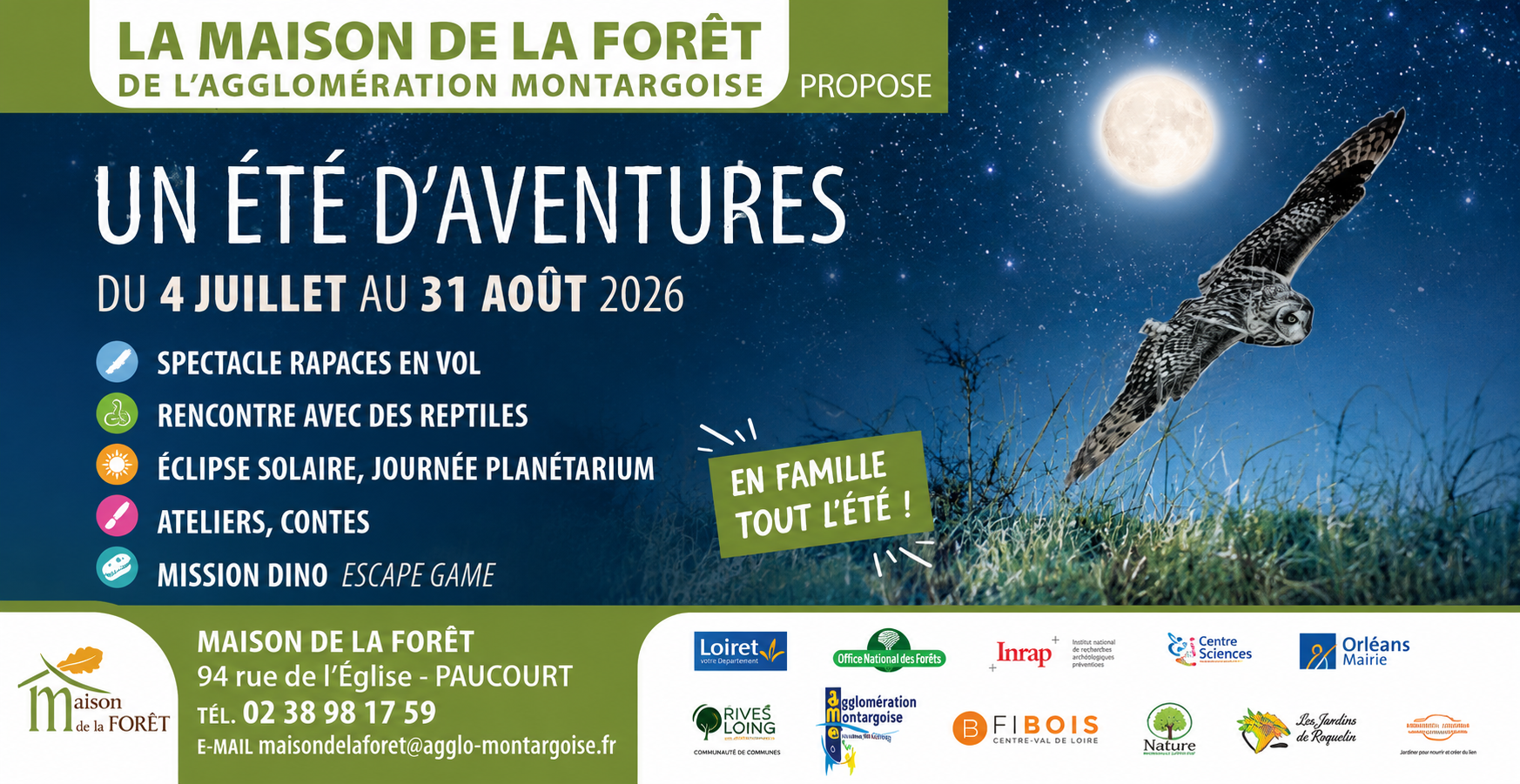 Cet été à la Maison de la Forêt : animations nature et ateliers en famille (Agglomération Montargoise )