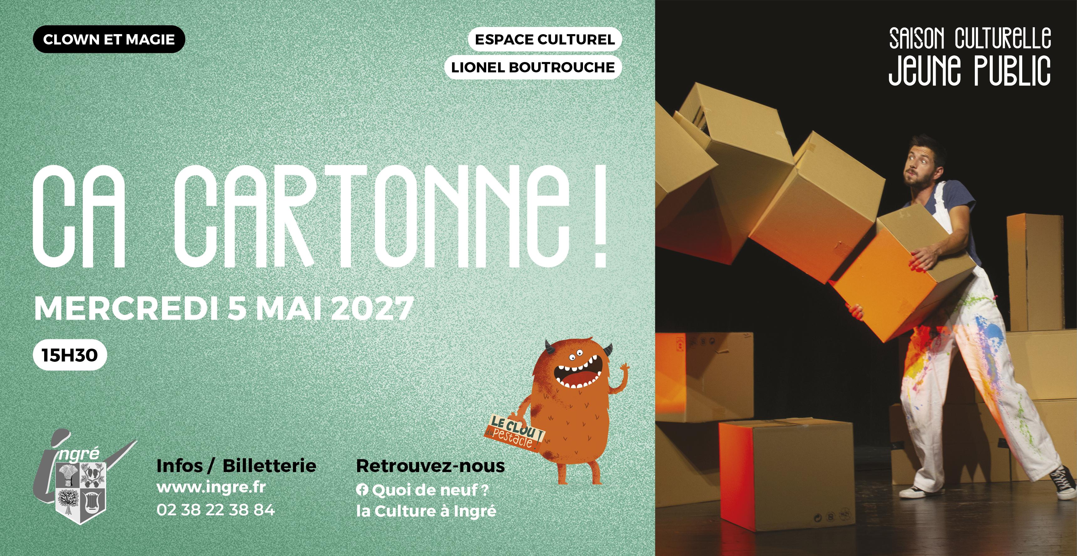 "Ça cartonne !" Spectacle jeune public clown et magie à Ingré