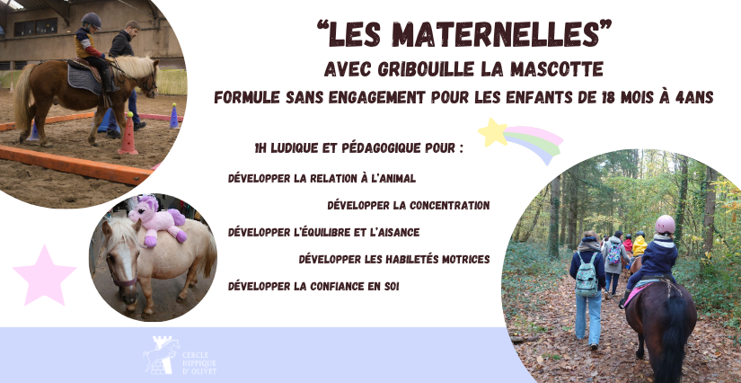 "Les Maternelles " : Baby-poney au Cercle Hippique d'Olivet
