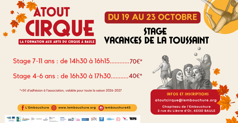 Stage de cirque "Atout cirque" à Baule