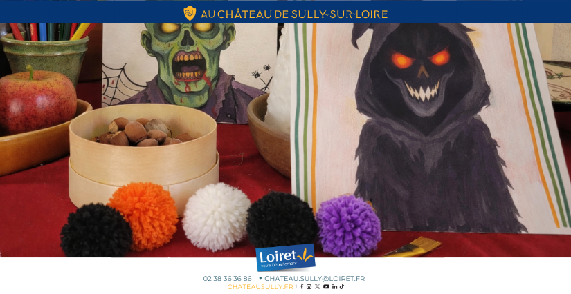 Atelier "Pompons créatures d’Halloween" au château de Sully-sur-Loire