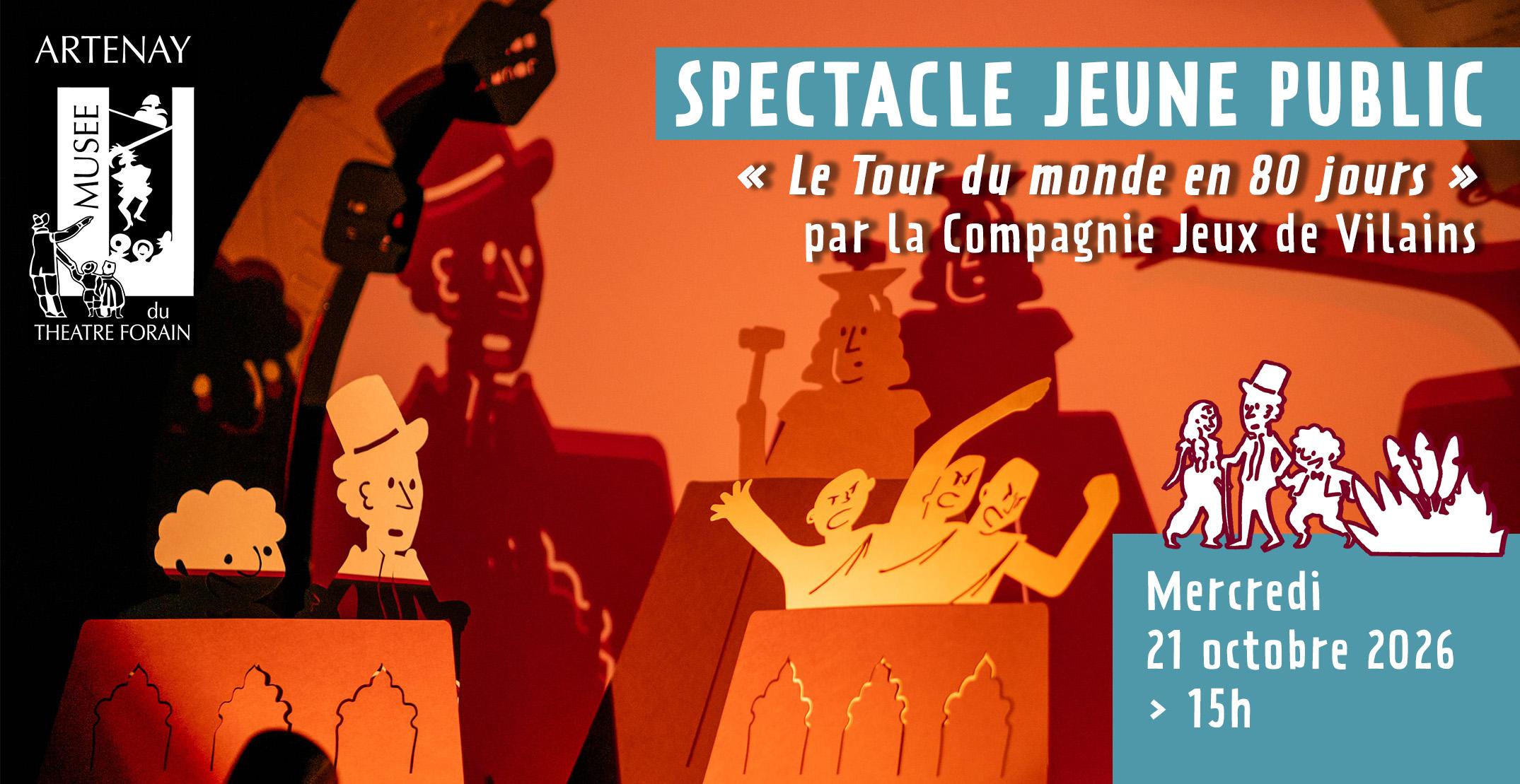 « Le Tour du monde en 80 jours » : spectacle jeune public au Musée du Théâtre Forain à Artenay