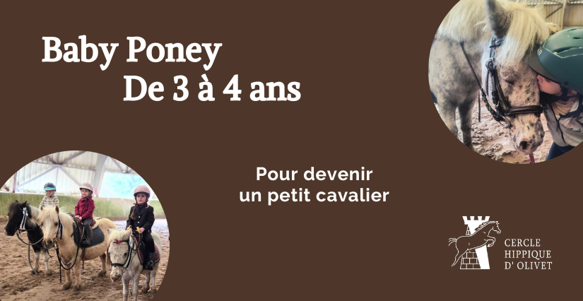 Baby poney : des cours pour les 3-4 ans au Cercle Hippique d’Olivet