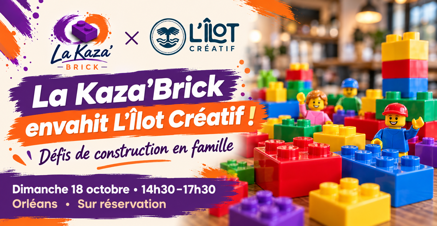 La Kaz’abrick envahit L’Îlot Créatif à Orléans : défis de construction en Lego
