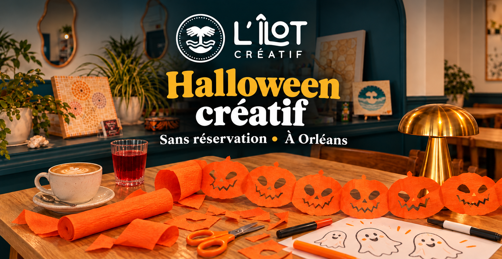 Activités créatives d'Halloween à L’Îlot Créatif à Orléans