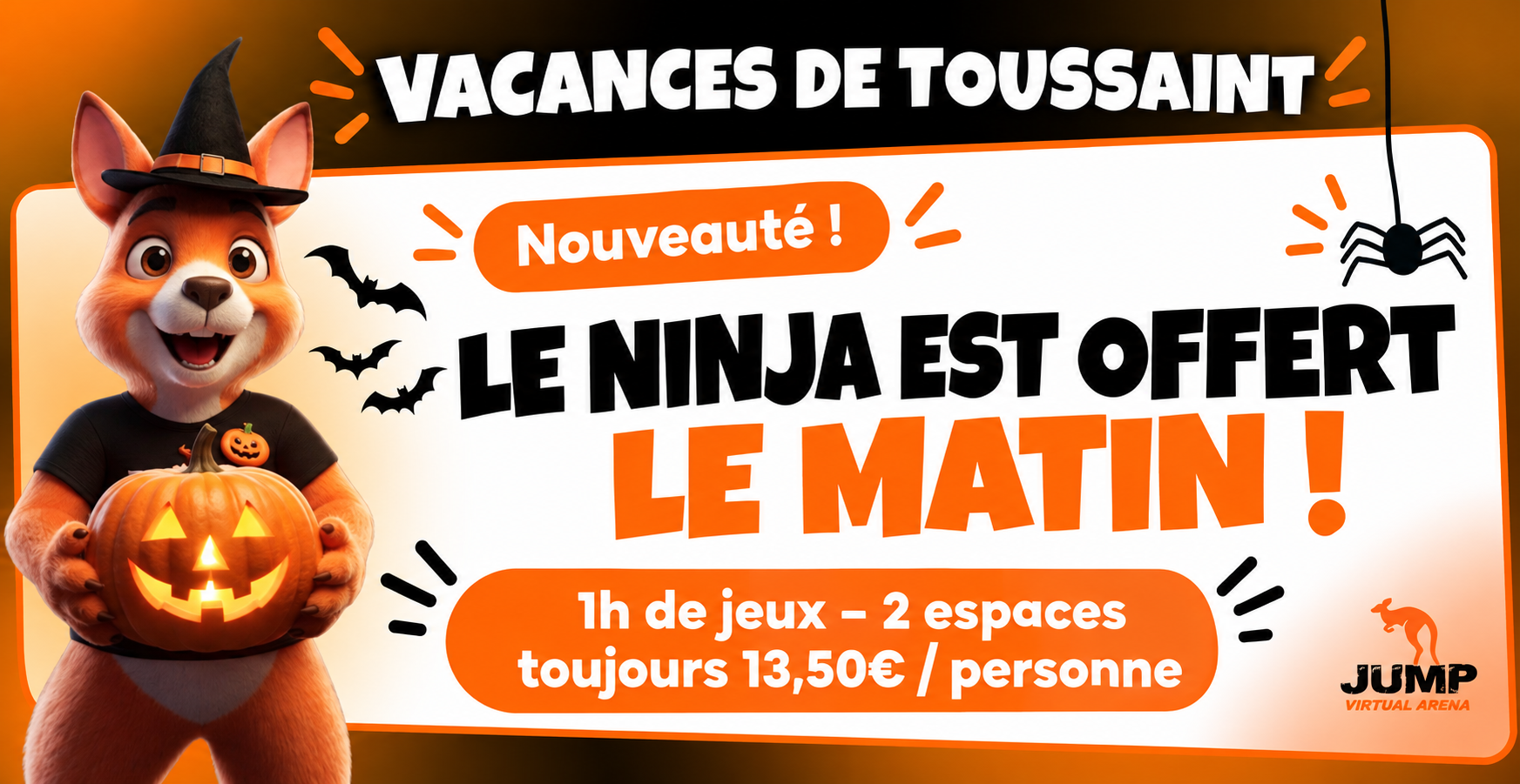 Vacances d’automne et nocturnes d’Halloween au Jump Orléans